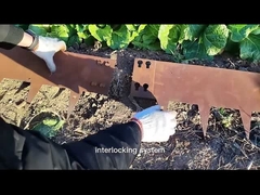 pelouse en acier non de rouillement de Corten affilant la bordure en acier de jardin rouillée par 2.4m