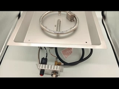 Brûleur de foyer à gaz rectangulaire extérieur personnalisable à l'intérieur